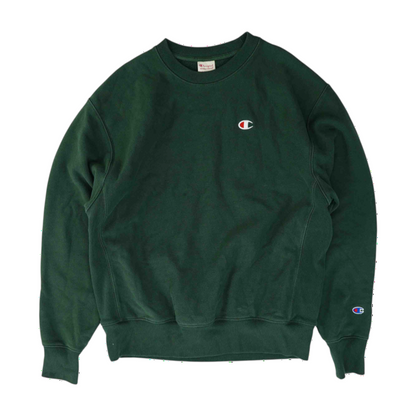 Green Solid Sweatshirt Pullover