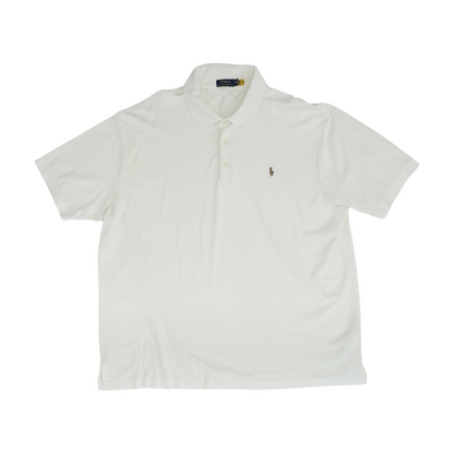 White Solid Short Sleeve Polo