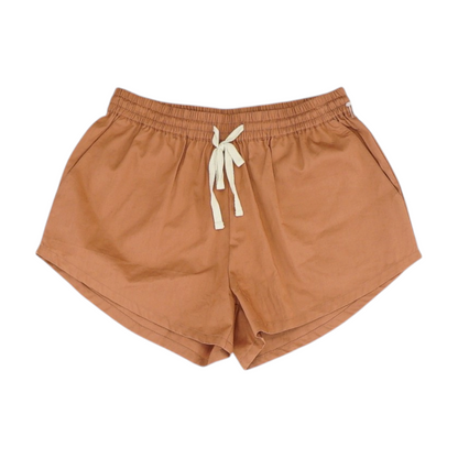 Brown Solid Active Shorts