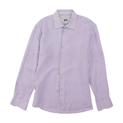Lavender Solid Long Sleeve Button Down
