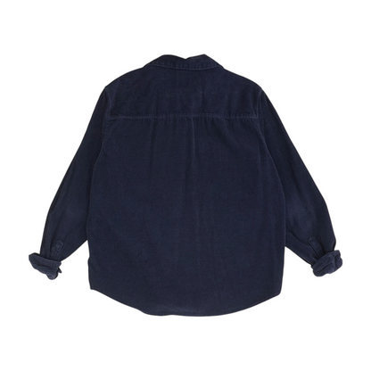 Navy Solid Long Sleeve Button Down