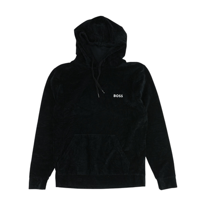 Black Solid Hoodie Pullover