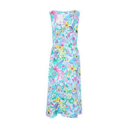 Blue Petite Floral Midi Dress