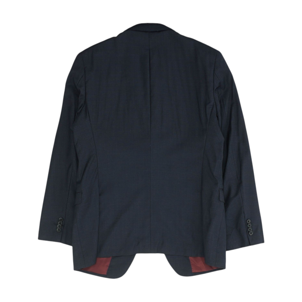 Navy Print Suit Jacket
