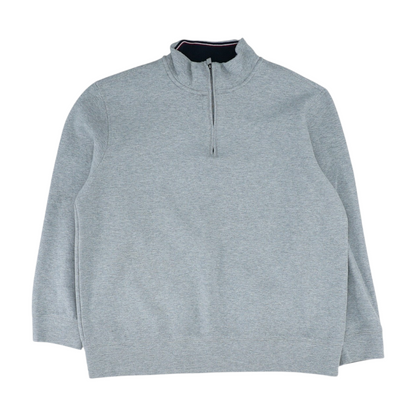 Gray Solid 1/4 Zip Pullover