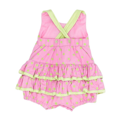 Pink Polka Dot Sleeveless One-Piece