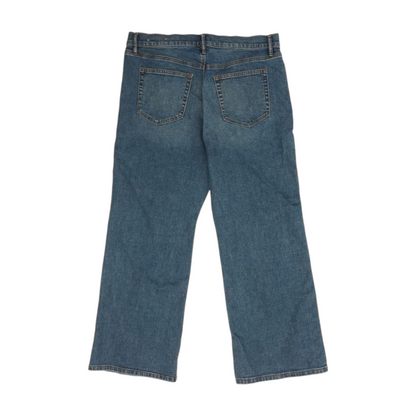 Blue Petite Wide Leg Jeans