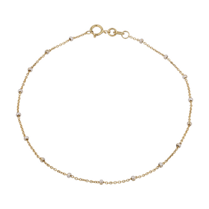 18K Two-Tone Gold Chain Bracelet