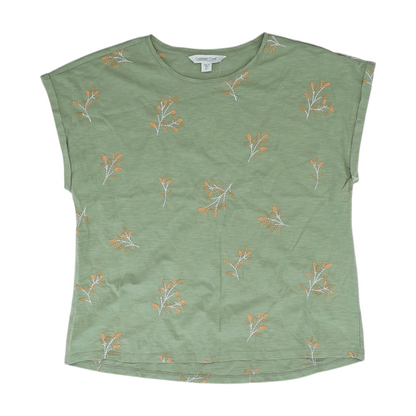 Green Petite Floral Blouse