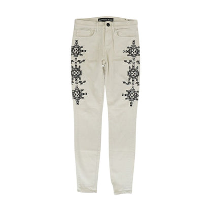 Ivory Mid Rise Jeans