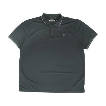 Black Solid Short Sleeve Polo