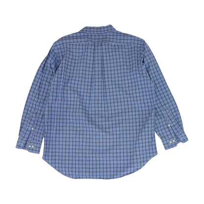 Blue Plaid Long Sleeve Button Down