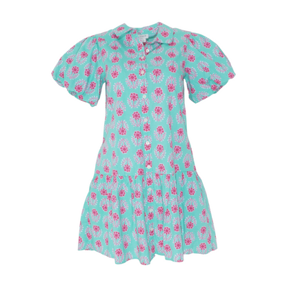 Green Floral Mini Dress