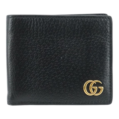 Black GG Marmont Bi-fold Card Case Wallet