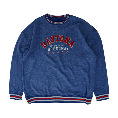Blue Solid Sweatshirt Pullover