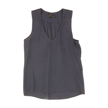 Navy Solid Sleeveless Blouse