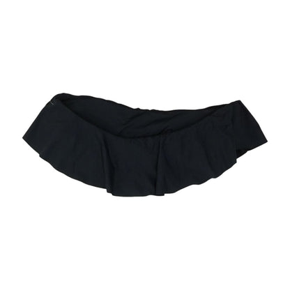 Black Solid Swim Top