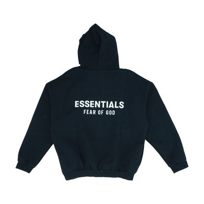 Black Solid Hoodie Pullover