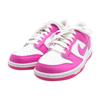 Dunk Low Pink Leather Athletic Shoes