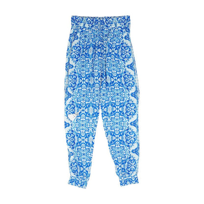 Blue Geometric Joggers Pants