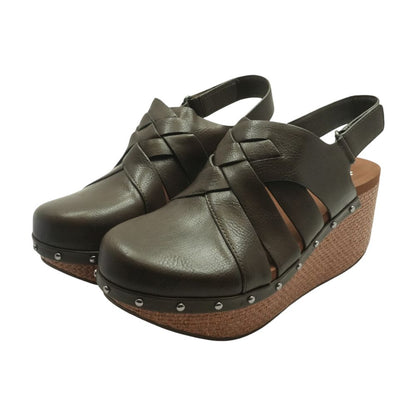 Brown Wedged Sandals