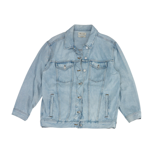 Blue Solid Denim Jacket