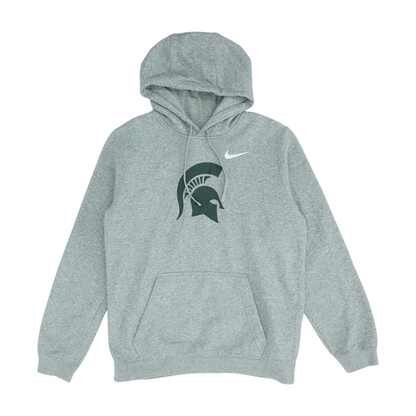 Gray Michigan State University Solid Hoodie Pullover