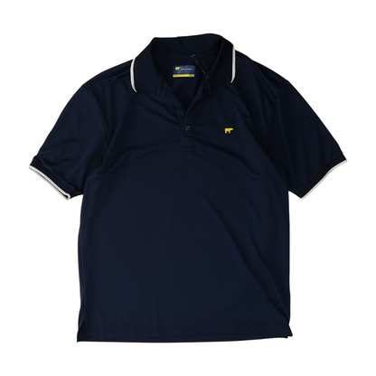 Navy Solid Short Sleeve Polo