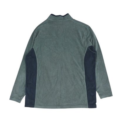 Green Color Block 1/4 Zip Pullover