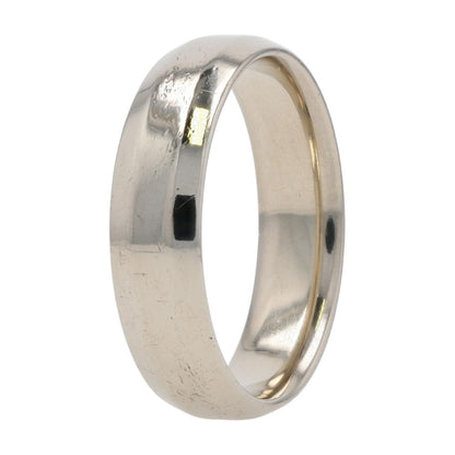 14K White Gold Tapered Edge Band
