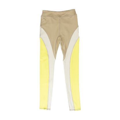 Beige Color Block Leggings