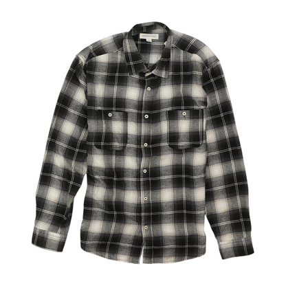 Black Plaid Flannel Button Down