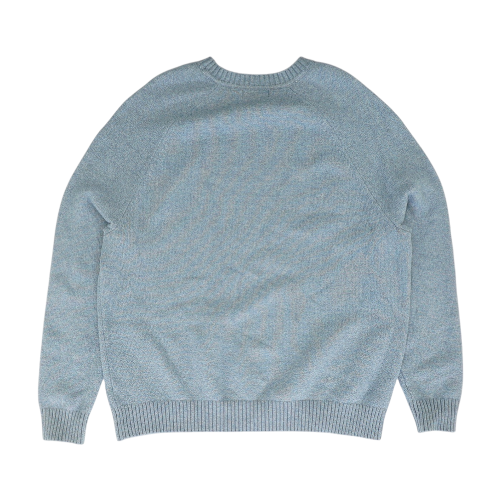 Blue Solid Pullover Sweater