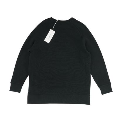 Black Solid Sweatshirt Pullover