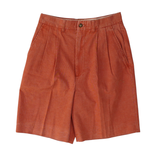 Red Solid Chino Shorts