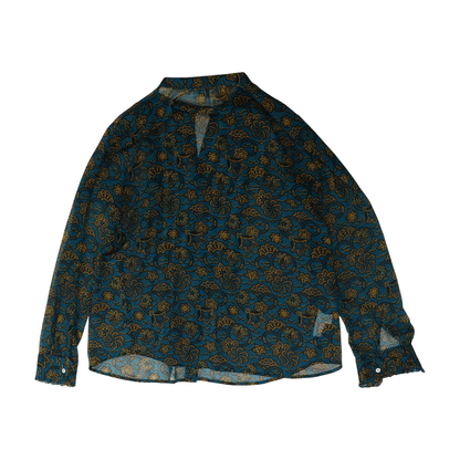 Teal Floral Blouse