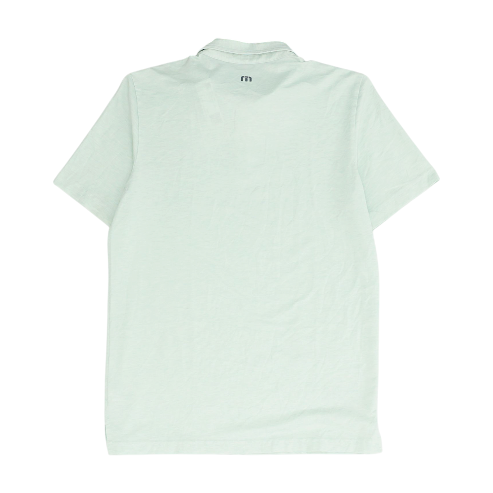 Green Striped Short Sleeve Polo