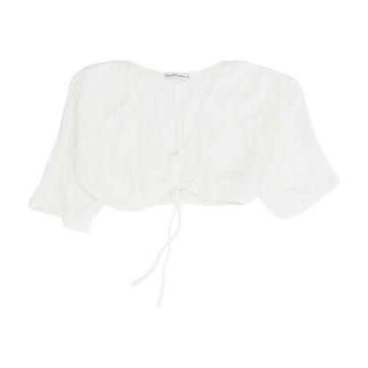 White Cropped Blouse