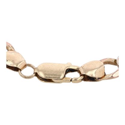 Tri-Tone Gold Chain Bracelet