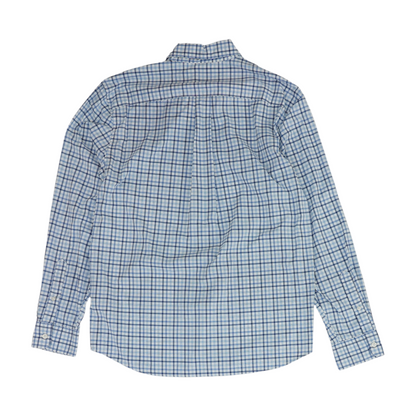 Blue Plaid Long Sleeve Button Down