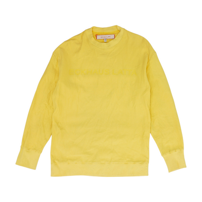 Yellow Solid Sweatshirt Pullover