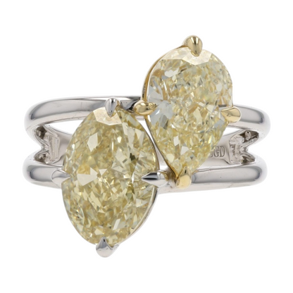 14K White Gold Lab Grown Diamond Statement Ring