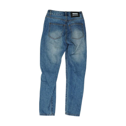 Blue High Rise Slim Leg Jeans