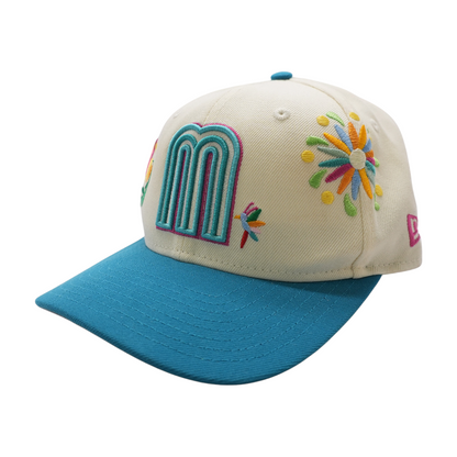 Beige Mexican World Baseball Ballcap Hat