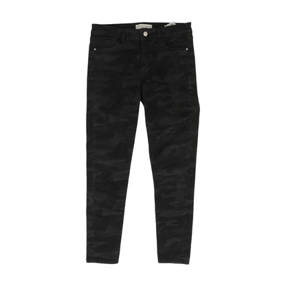 Black Camo Low Rise Skinny Leg Jeans