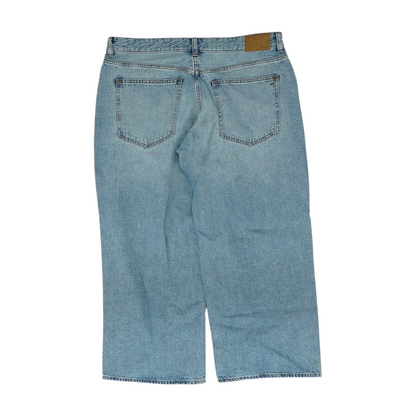 Blue Petite Wide Leg Jeans