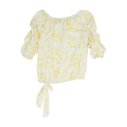 Beige Floral Blouse