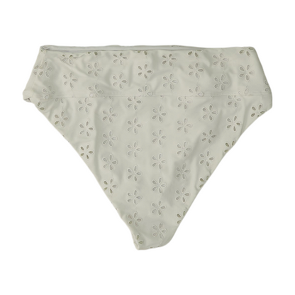 White Floral Swim Bottom