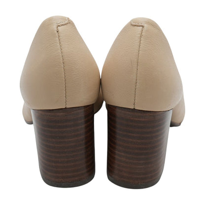Beige Block Heels