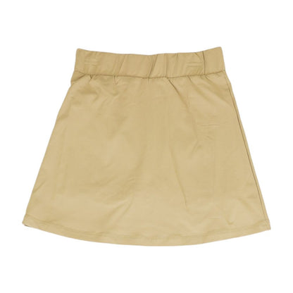 Khaki Solid Skort Skirt
